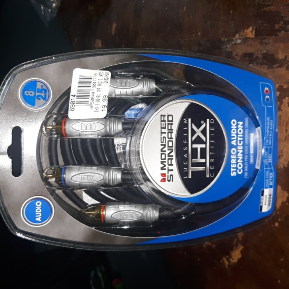 NWT. Monster Standard Stereo Audio Connection ( SKU 1502)